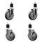 Service Caster 5'' Gray Poly Wheel Swivel 1-7/8'' Expanding Stem Caster Set 2 Brakes, 4PK SCC-EX20S514-PPUB-2-TLB-2-178 - alternate 1